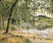 Camille Pissarro Scenic shore painting